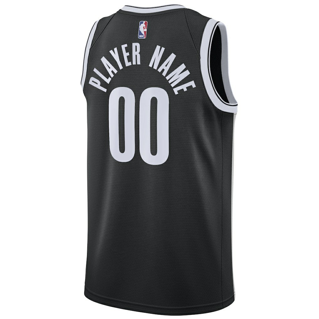Brooklyn Nets Swingman Custom Jersey Black Icon Edition - NBA