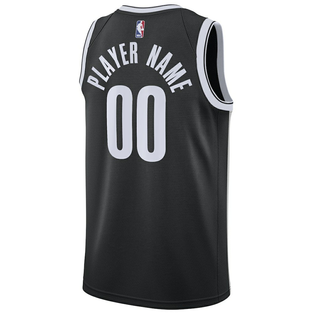 Brooklyn Nets Swingman Custom Jersey Black Icon Edition - NBA