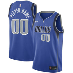 Dallas Mavericks Swingman Custom Jersey Blue Icon Edition - NBA