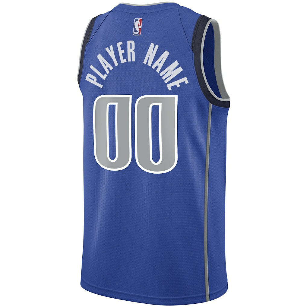 Dallas Mavericks Swingman Custom Jersey Blue Icon Edition - NBA