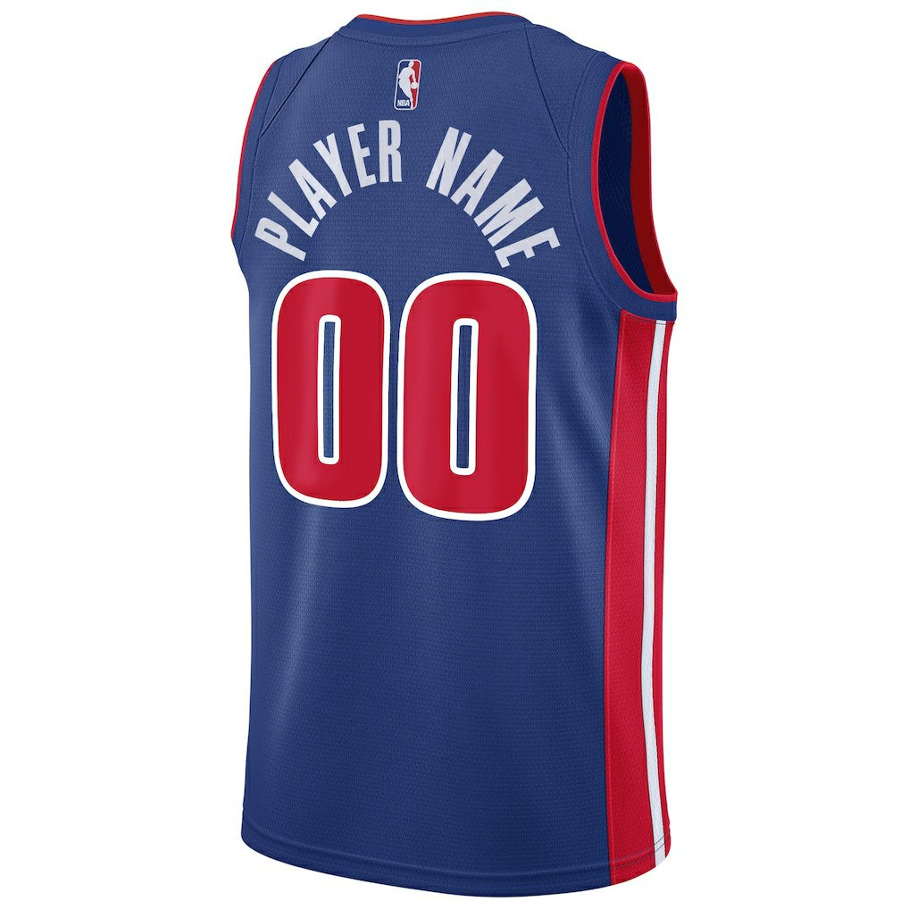 Detroit Pistons Swingman Custom Jersey Blue Icon Edition - NBA
