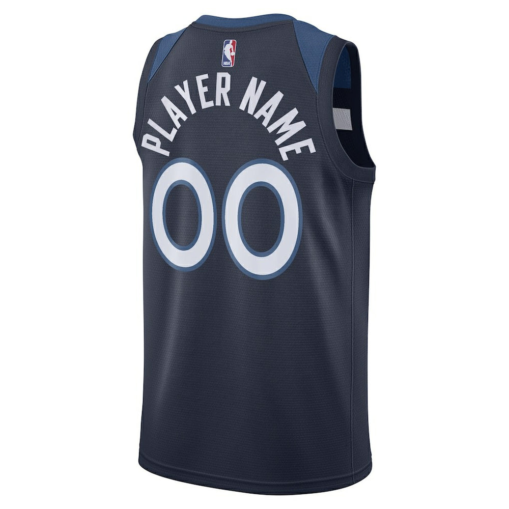 Minnesota Timberwolves Swingman Custom Jersey Navy Icon Edition - NBA