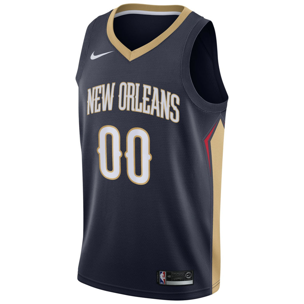 New Orleans Pelicans Swingman Custom Jersey Navy Icon Edition - NBA