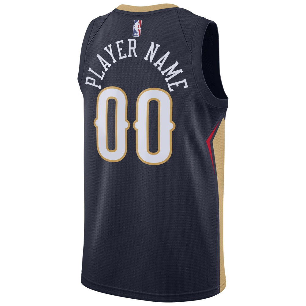 New Orleans Pelicans Swingman Custom Jersey Navy Icon Edition - NBA
