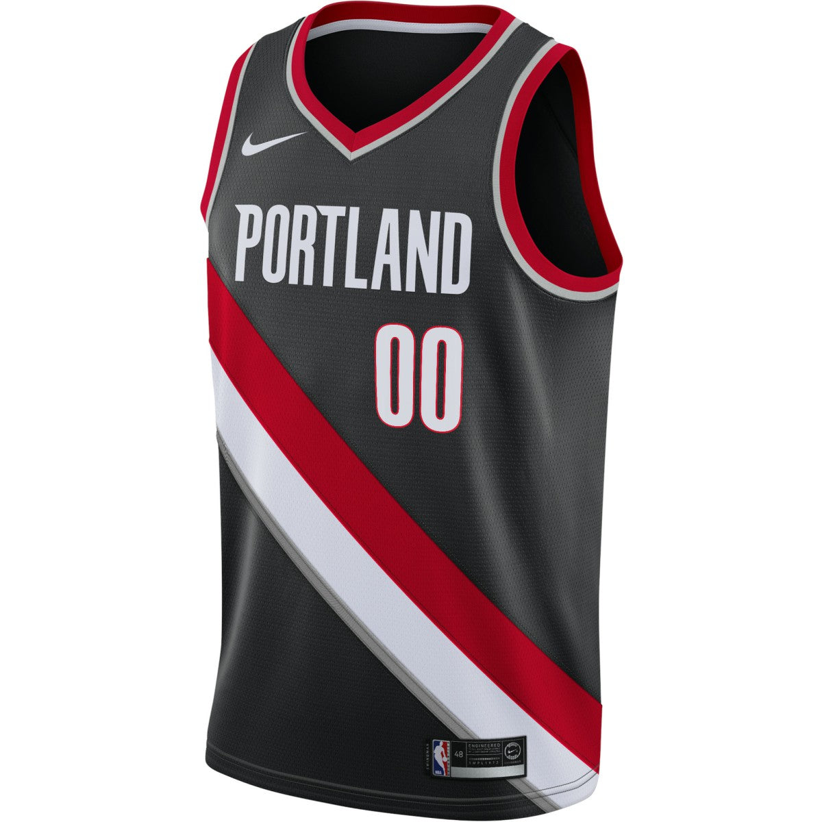 Portland Trail Blazers Swingman Custom Jersey Black Icon Edition - NBA