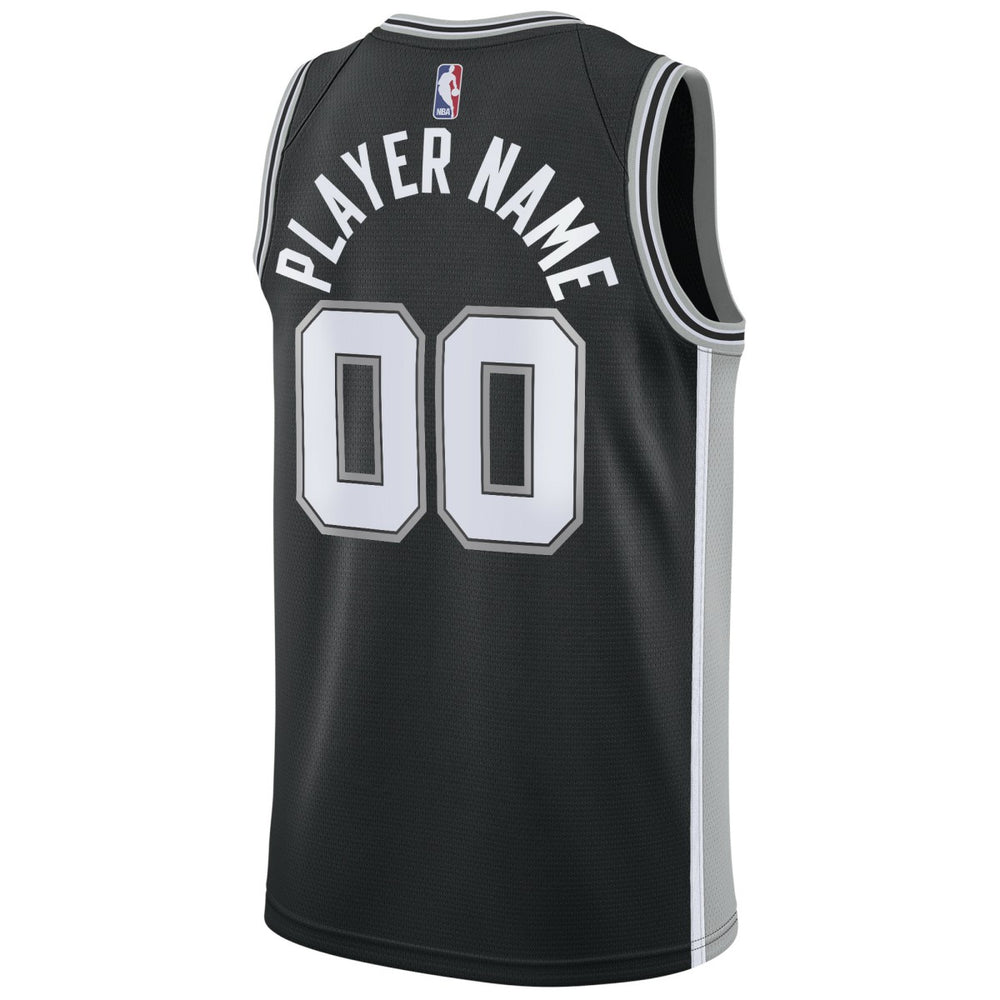 San Antonio Spurs Swingman Custom Jersey Black Icon Edition - NBA