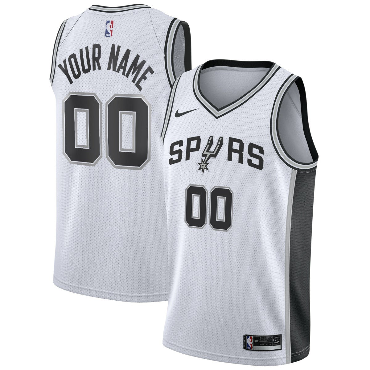 San Antonio Spurs Custom Swingman Jersey White Association Edition - NBA