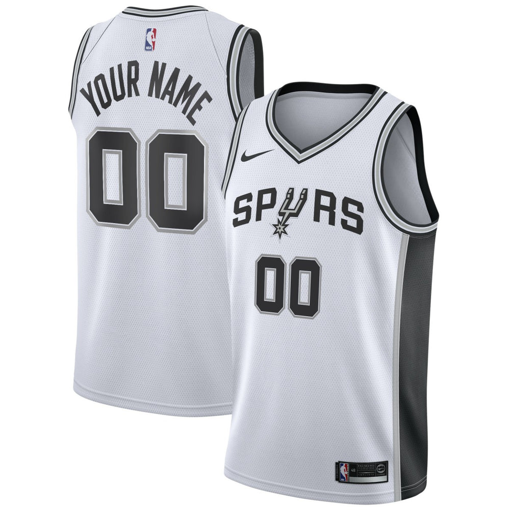 San Antonio Spurs Custom Swingman Jersey White Association Edition - NBA