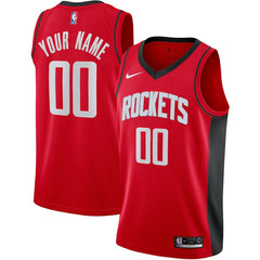 Houston Rockets Custom Swingman Jersey Icon Edition Red - NBA