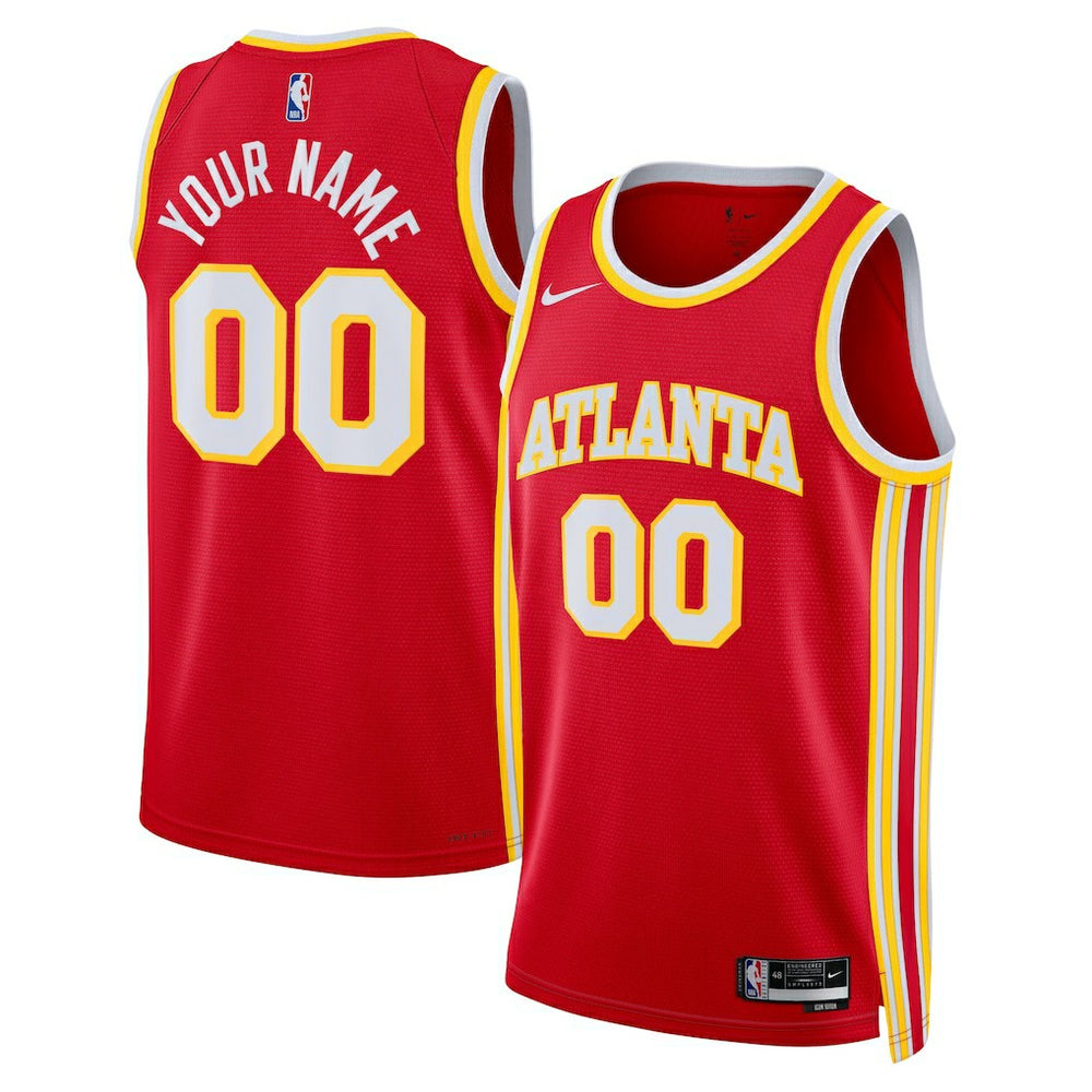 Atlanta Hawks Unisex Swingman Custom Jersey Red Icon Edition - NBA