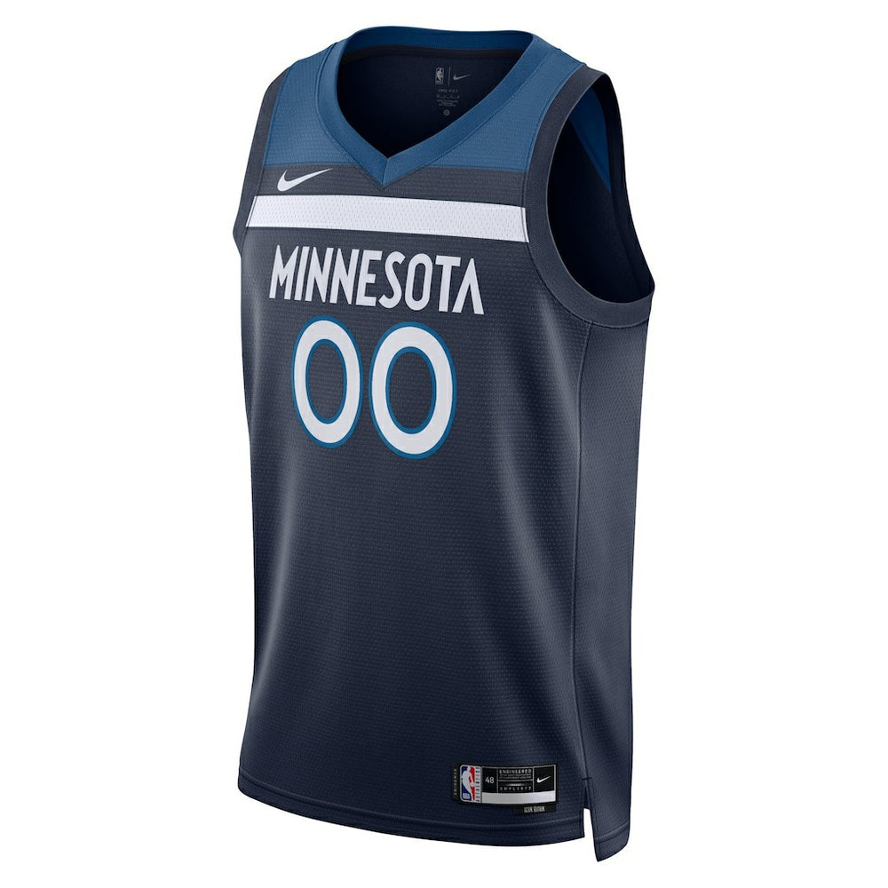 Minnesota Timberwolves Unisex Swingman Custom Jersey Navy Icon Edition - NBA