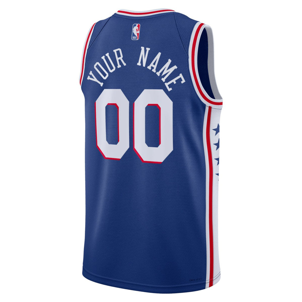 Philadelphia 76ers Unisex 2022/23 Swingman Custom Jersey Royal Icon Edition - NBA