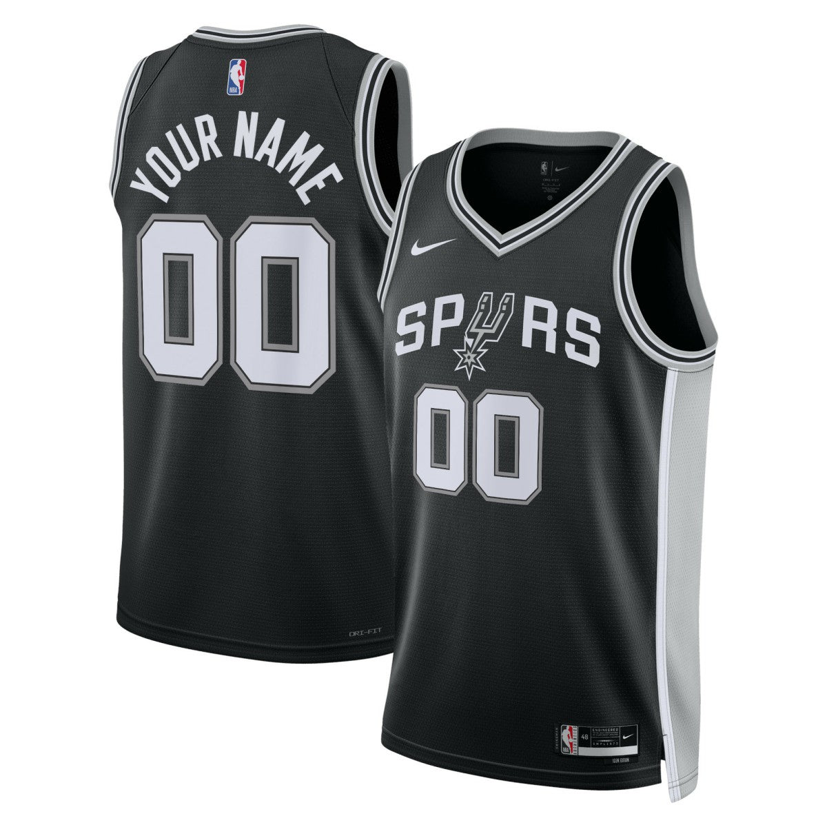 San Antonio Spurs Unisex Swingman Custom Jersey Black Icon Edition - NBA