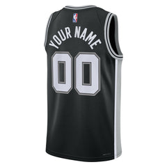 San Antonio Spurs Unisex Swingman Custom Jersey Black Icon Edition - NBA