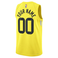 Utah Jazz Unisex Swingman Custom Jersey Gold Icon Edition - NBA