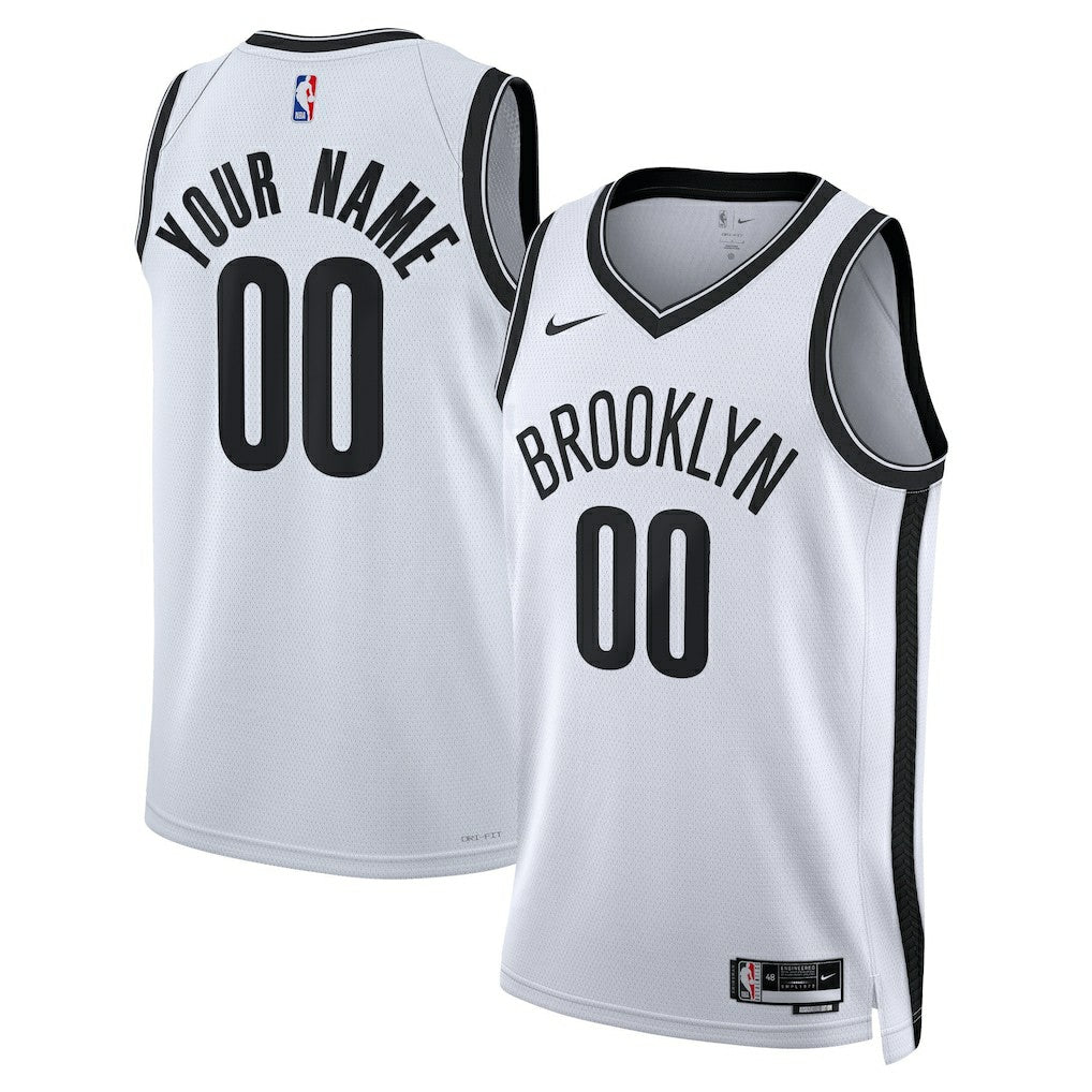 Brooklyn Nets Unisex Swingman Custom Jersey White Association Edition - NBA