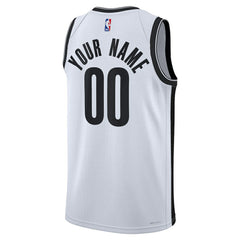 Brooklyn Nets Unisex Swingman Custom Jersey White Association Edition - NBA