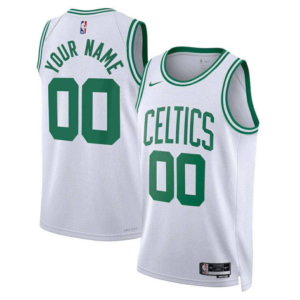 Boston Celtics Unisex Swingman Custom Jersey White Association Edition - NBA