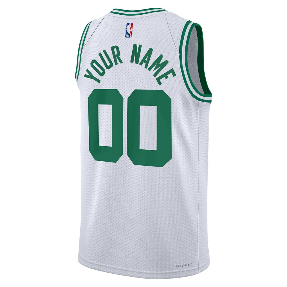 Boston Celtics Unisex Swingman Custom Jersey White Association Edition - NBA