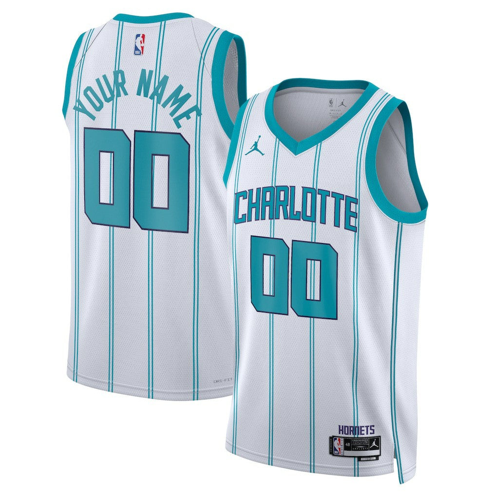 Charlotte Hornets Jordan Brand Unisex Swingman Custom Jersey White Association Edition - NBA