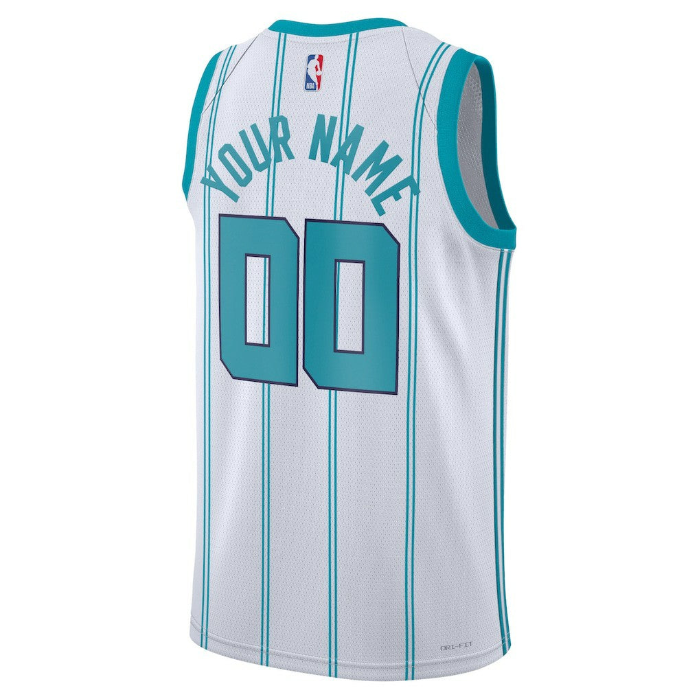Charlotte Hornets Jordan Brand Unisex Swingman Custom Jersey White Association Edition - NBA
