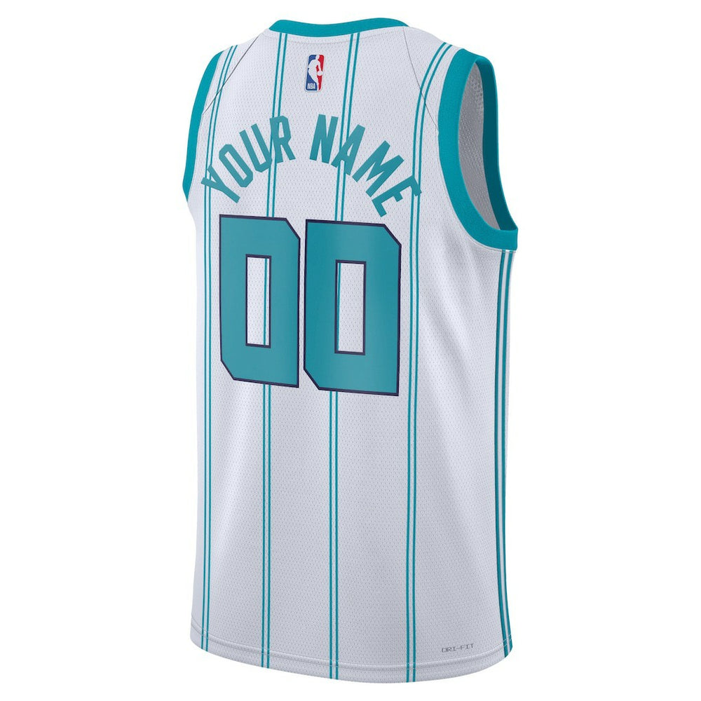 Charlotte Hornets Jordan Brand Unisex Swingman Custom Jersey White Association Edition - NBA