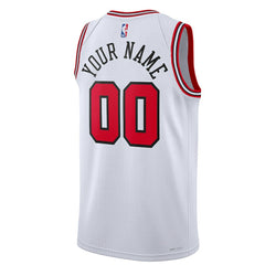Chicago Bulls Unisex Swingman Custom Jersey White Association Edition - NBA