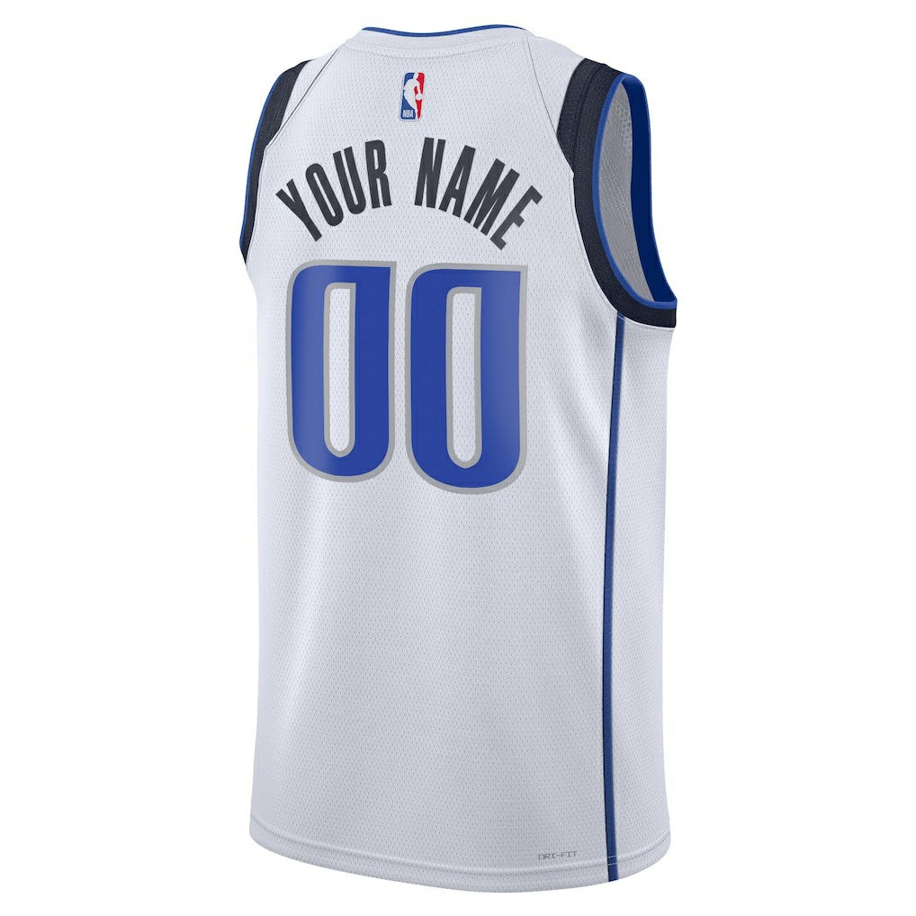 Dallas Mavericks Unisex Swingman Custom Jersey White Association Edition - NBA