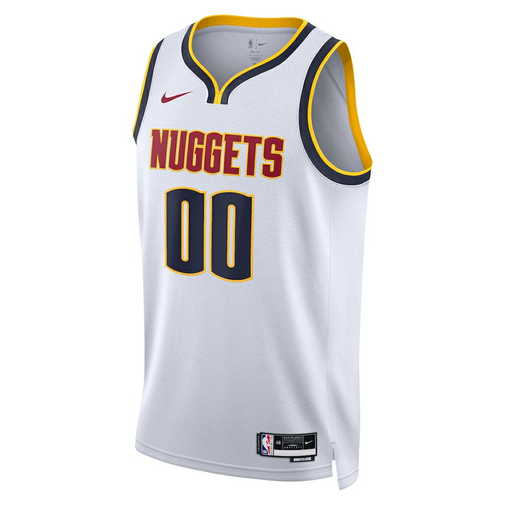 Denver Nuggets Unisex Swingman Custom Jersey White Association Edition - NBA