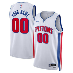 Detroit Pistons Unisex Swingman Custom Jersey White Association Edition - NBA
