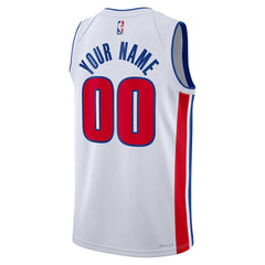 Detroit Pistons Unisex Swingman Custom Jersey White Association Edition - NBA