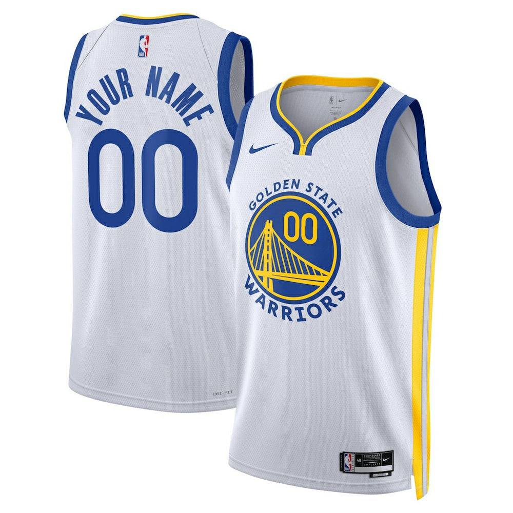 Golden State Warriors Unisex Swingman Custom Jersey White Association Edition - NBA