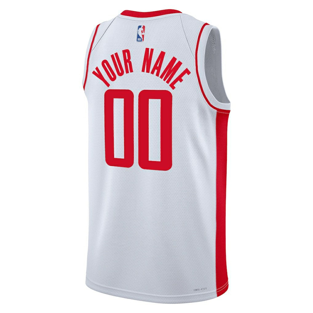 Houston Rockets Unisex Swingman Custom Jersey White Association Edition - NBA