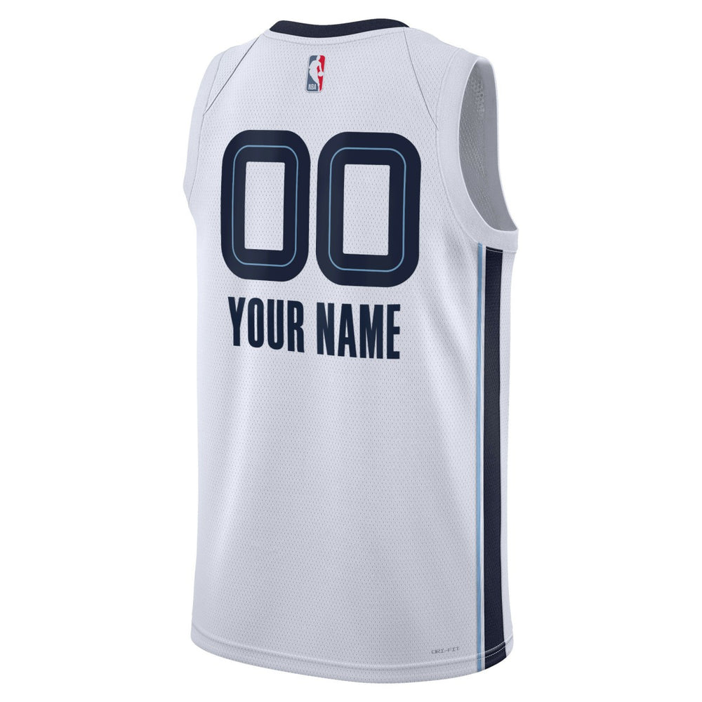Memphis Grizzlies Unisex Swingman Custom Jersey White Association Edition - NBA