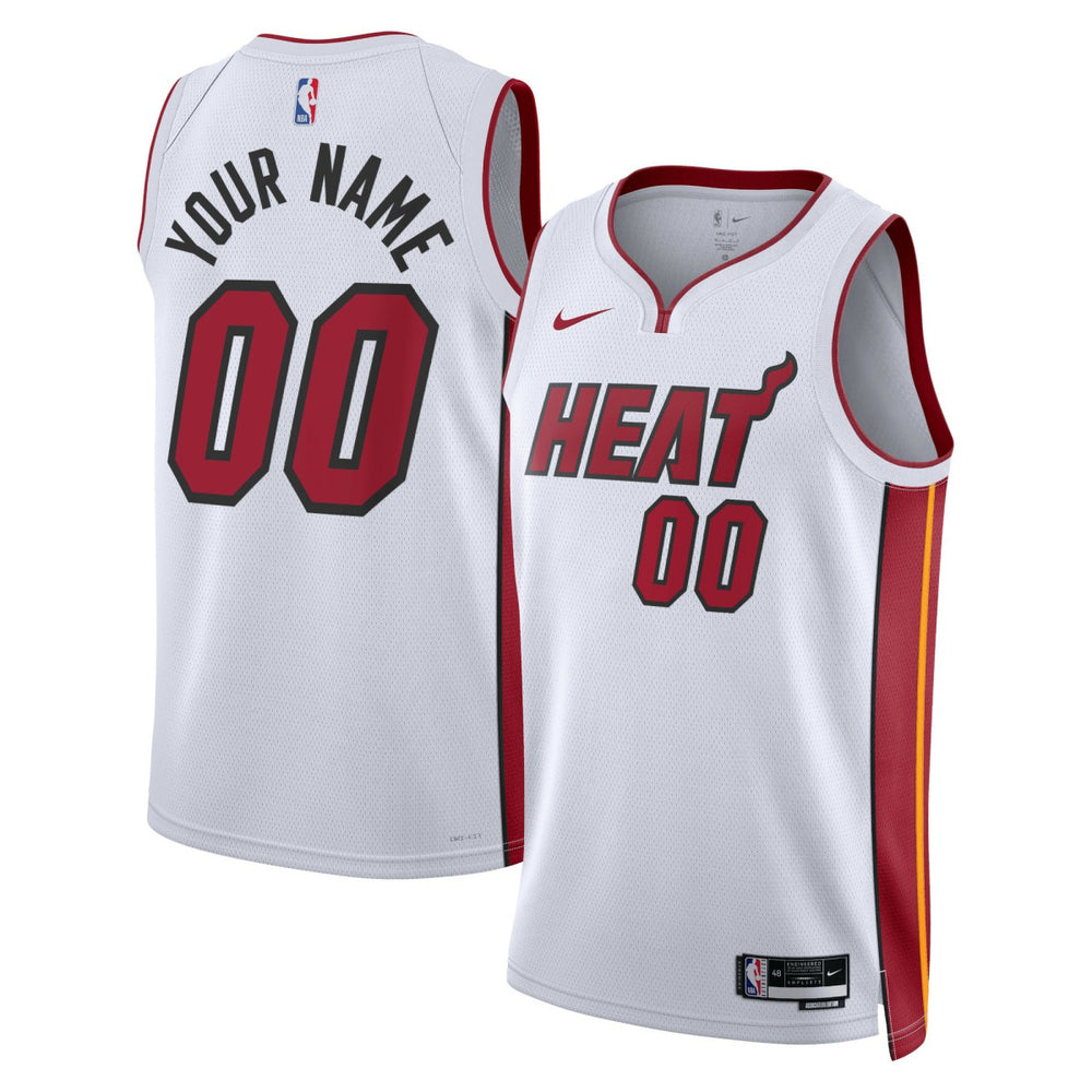Miami Heat Unisex Swingman Custom Jersey White Association Edition - NBA