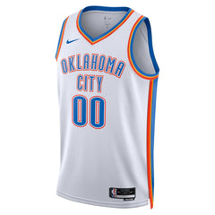 Oklahoma City Thunder Unisex Swingman Custom Jersey White Association Edition - NBA