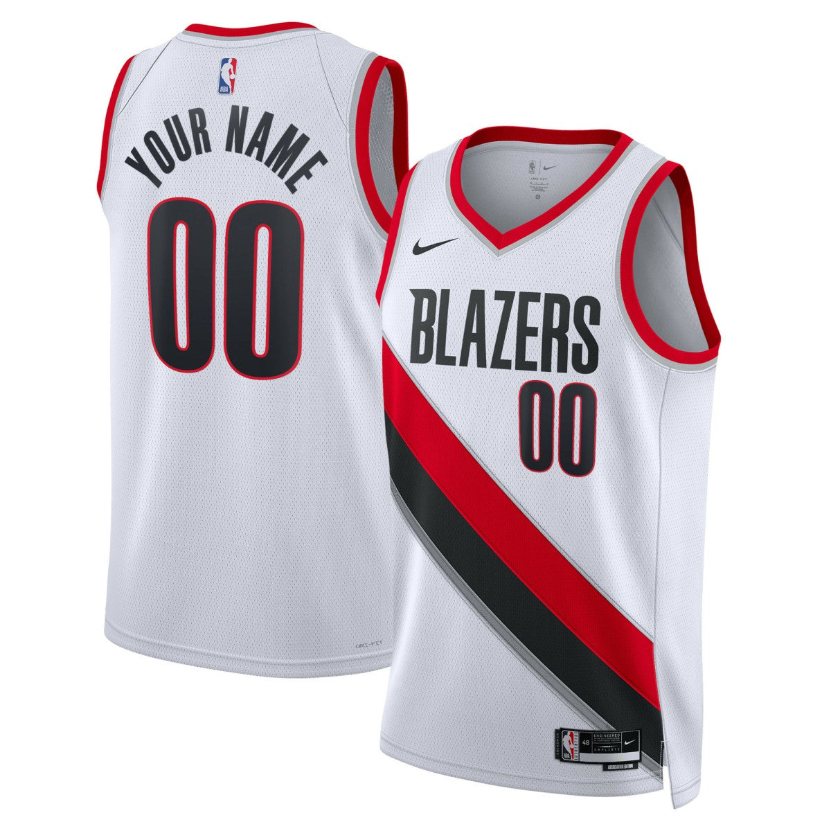Portland Trail Blazers Unisex Swingman Custom Jersey White Association Edition - NBA