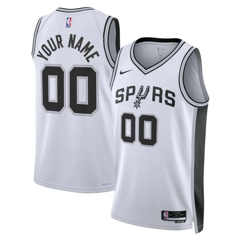San Antonio Spurs Unisex Swingman Custom Jersey White Association Edition - NBA