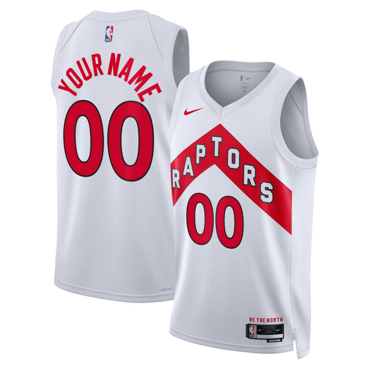Toronto Raptors Unisex Swingman Custom Jersey White Association Edition - NBA