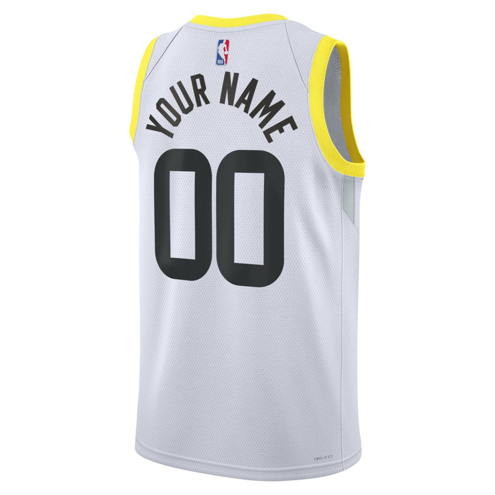 Utah Jazz Unisex Swingman Custom Jersey White Association Edition - NBA
