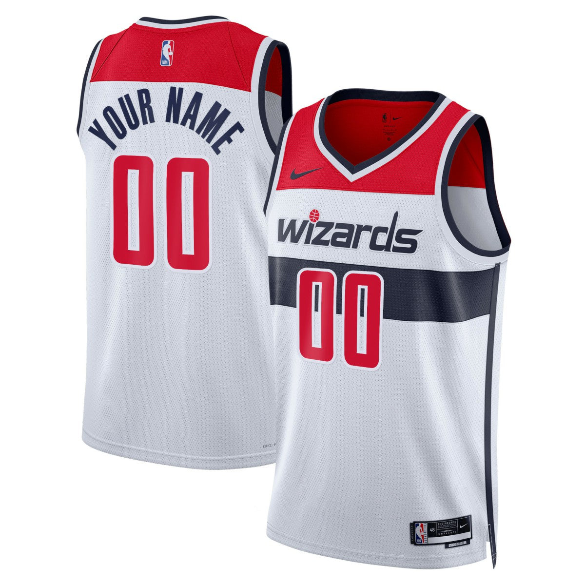 Washington Wizards Unisex Swingman Custom Jersey White Association Edition - NBA