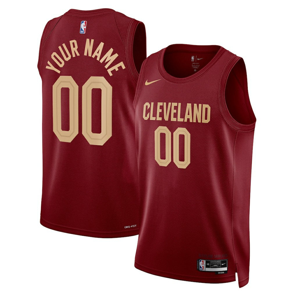 Cleveland Cavaliers Unisex Swingman Custom Jersey Burgundy Icon Edition - NBA