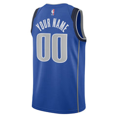 Dallas Mavericks Unisex Swingman Custom Jersey Blue Icon Edition - NBA