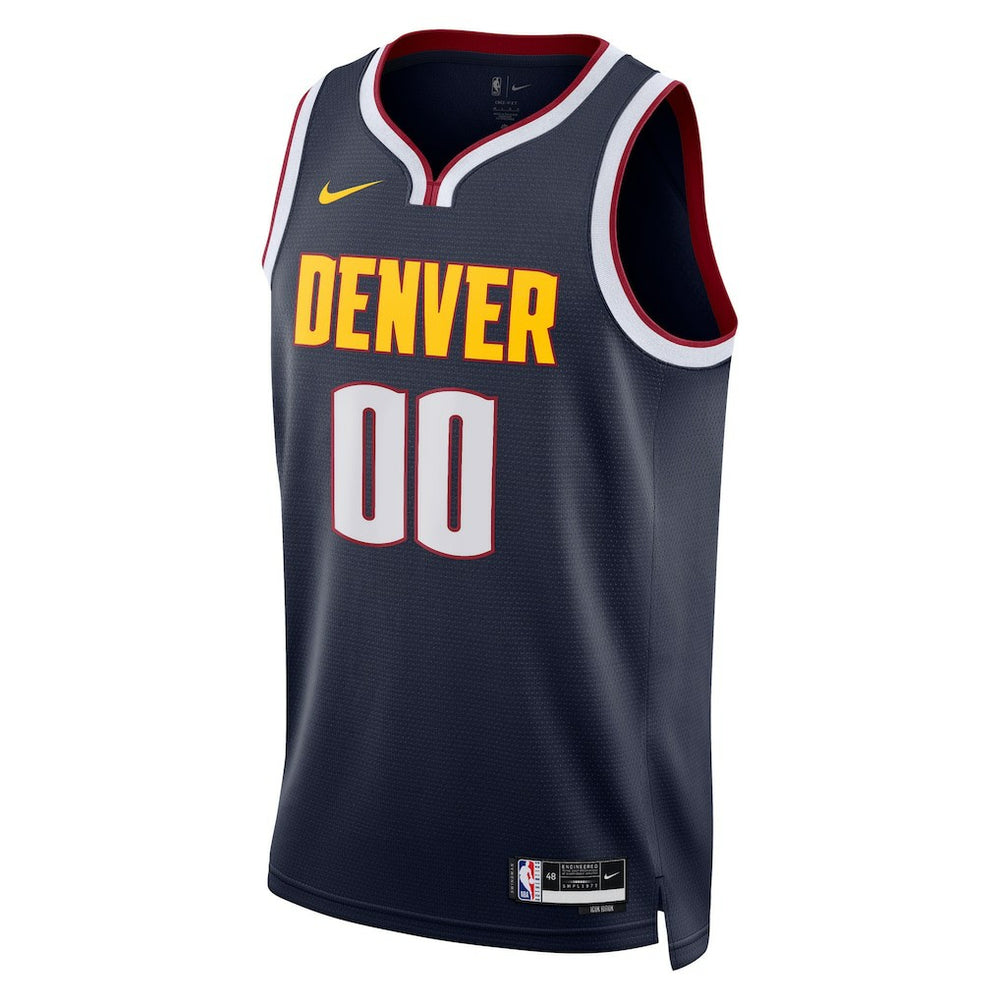 Denver Nuggets Unisex Swingman Custom Jersey Navy Icon Edition - NBA