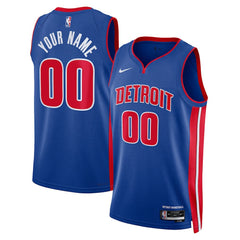 Detroit Pistons Unisex Swingman Custom Jersey Blue Icon Edition - NBA