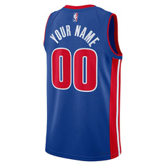 Detroit Pistons Unisex Swingman Custom Jersey Blue Icon Edition - NBA
