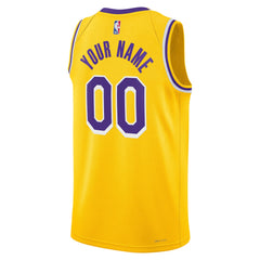 Los Angeles Lakers Unisex Swingman Custom Jersey Gold Icon Edition - NBA
