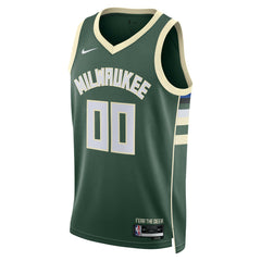 Milwaukee Bucks Unisex Swingman Custom Jersey Hunter Green Icon Edition - NBA
