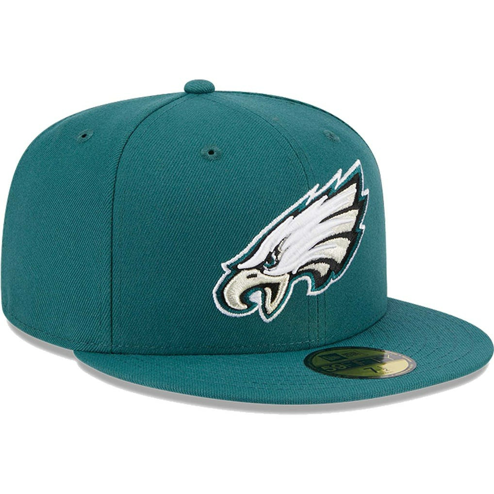 Philadelphia Eagles New Era Omaha 59FIFTY Fitted Hat Midnight Green | NFL