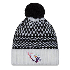 Arizona Cardinals New Era Women's 2023 NFL Crucial Catch Cuffed Pom Knit Hat Black/White | NFL